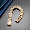 Gemsme Cuban Link Bracelet for Men Women 18K Yellow Gold