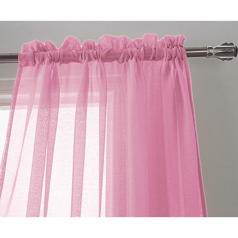 RT Designers Collection PNC04326 Celine Sheer 55x90 Rod Pocket Curtain