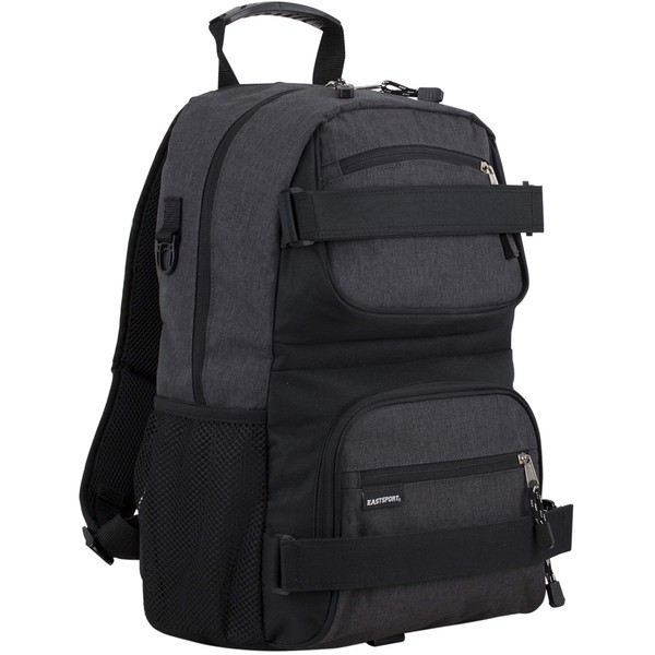 Eastsport New Double Strap Skater Multipurpose Backpack, Black Chambray