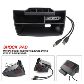 Thenice for 10th Gen Civic Central Console Storage Box Coins Trays Cards Organizer with USB Extension Cable Compatible with Honda Civic 2016 2017 2018 2019 2020 2021