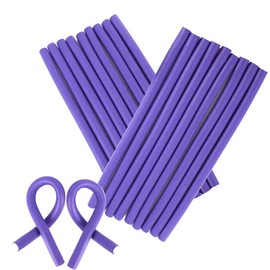 20Pcs 9.45 Inch Length Soft Foam Hair Rollers Flexible Curling Rods No-Heat Hair Curlers Hair Styling Tools Twist Rods for Short Medium Long Hair (Random Color)