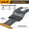 LEILUO 10 Pcs Titanium Oscillating Multitool Blades for Wood and