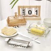 Champagne Glass Butter Dish with Lid for Countertop - 6.7in