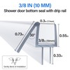 Yecaye 3 Pack 3/8" x 39" Shower Door Bottom Seal,Shower