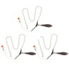 3 Pack Carp Fishing Inline Rig Set with Sinker Weight