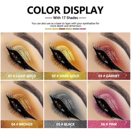 Anglicolor Diamond Glitter Liquid Eyeshadow, Glitter Eyeshadow, Lightweight Smooth, Shimmer Eyeshadow, Metals Gloss Sparkling Eyeliner Pen, Cosmetics Gift for Girls and Women (Garnet #03)