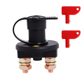 Corta Corriente para Auto, Interruptor de Desconexión de Batería, Interruptor de Apagado de Batería de 12/24 V, Interruptor Aislador para Barco Marino, Coche, RV, ATV, Camión, con Llave y Cubierta