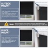 SHADEMOON Cordless Blackout Window Roller Shades, Pull Down Spring System