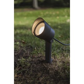 Explorer LED Ground Spike Light, Garden Spotlight with Ground Spike in Anthracite, Includes Removable Visor Cap and 1.5 m Cable with Plug, Pivoting Outdoor Lamp for Lighting Garden, Patio, and Yard,