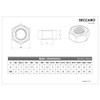 SECCARO nut M10, stainless steel V2A VA A2, DIN 934/ISO