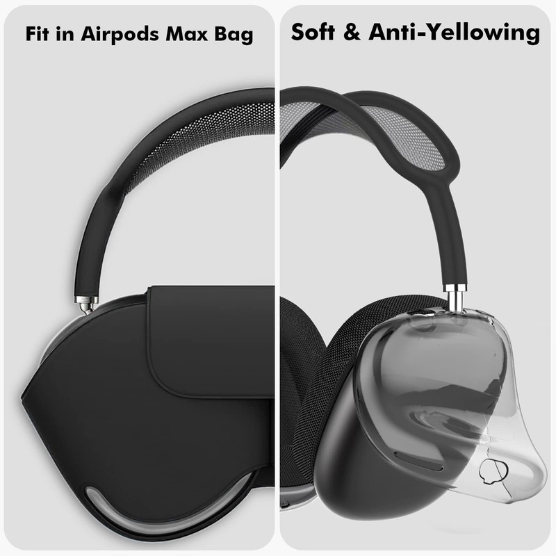 NIUTRENDZ Clear Case for AirPods Max Case Cover Soft TPU