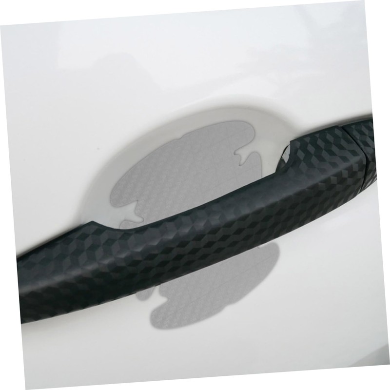 Alipis 3D Carbon Fiber Door Handle Stickers Scratch Car Cup