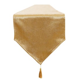 BALCONY & FALCON Table Runner, Nordic, Solid Color, Stylish, Popular, 70.9 x 13.8 inches (180 x 35 cm), Gold Color