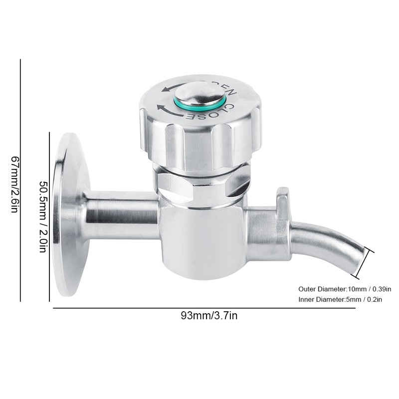 304 Stainless Steel Beer Brewing Sampling Valve Fermentation Cylinder Faucet