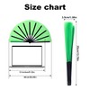 BOXOB Large Foldable Hand Fan, Plastic Fabric Rave Folding Held