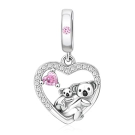Simphman Animals 925 Sterling Silver Charms Dangles for Bracelets and Necklace Koalas Jewelry Gift for Women Family and Friends