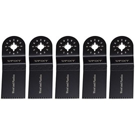 Multi Tool Blades 35mm Wide High Carbon Steel HCS for Wood and Plastic 5 Pack Fits Milwaukee, Ryobi, Silverline, Terratek, Tooltec, Wolf and Worx by Ufixt