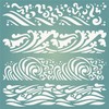 Stencils for Walls: Waves Stencil, 6.5 x 6.5 inch -