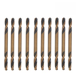 HSS Straight Shank Double Ended Drill Bit Set Stainless Steel Metal Carbon Steel Work Tool 10 Pcs