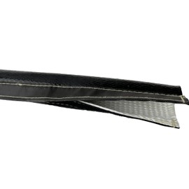 1 ID Fire Wrap 25" Length Heat Shielded Protection Sleeve Fire Thermo Armor Silicone Coated Fiberglass Hose 2 feet Length for Wires, Hoses, etc. (with Hook and Loop Closure)