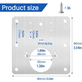 6 PCS Cabinet Hinge Repair Plates | Door Hinge Repair Bracket Kit | Stainless Steel Hinge Repair Fixing Plate Kit with Mounting Screws for Kitchen Cabinets, Cabinet Doors and Furniture (6)