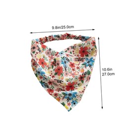 IWOWHERO Elastic Floral Hair Scarf Set of 6 Head Bandanas Floral Prints Head Kerchief Stylish for Women Versatile for Event