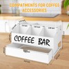 Coffee Bar Accessories Organizer - Countertop Coffee Station with Drawer,