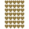 35 Foil PVC Rubber Hearts, 40 mm, Gold, Weatherproof, Heart