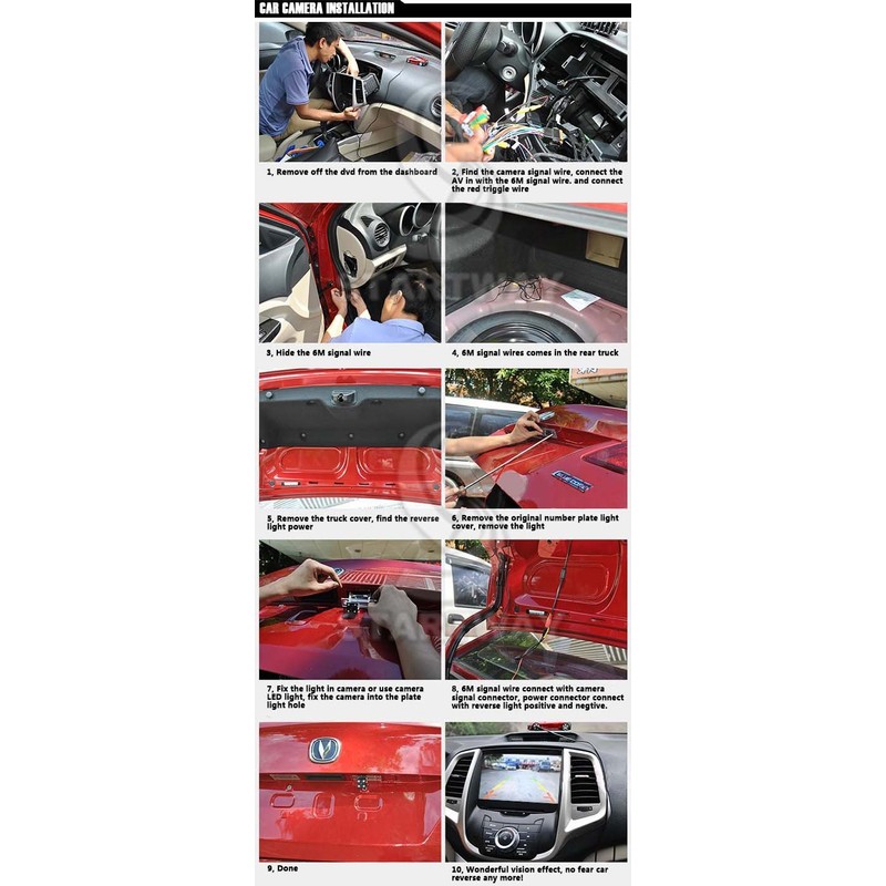 Reversing camera, vehicle-specific camera, inconspicuously integrated into the license plate