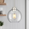 Audickic Pendant Lights Kitchen Island, 8" Brushed Nickel Pendant Light