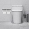 QWORK Double Roll Toilet Paper Holder Dispenser with Shelf Storage,
