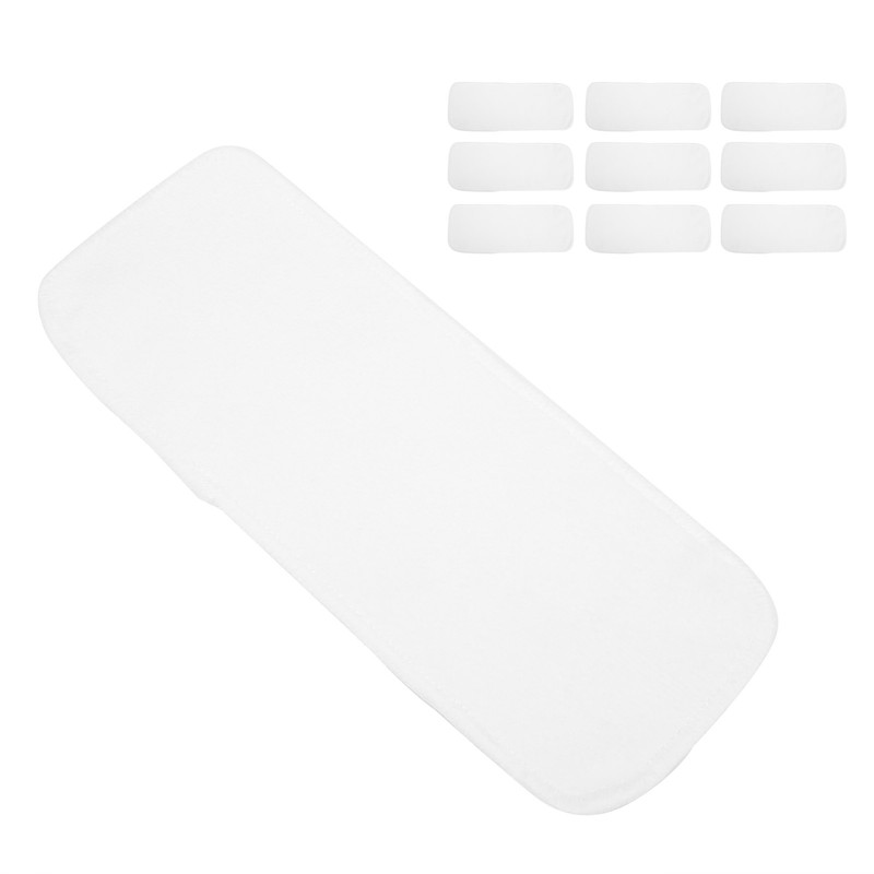 10Pcs Washable Baby Diapers Reusable Quick Absorbent 2‑Layer Superfine Fiber