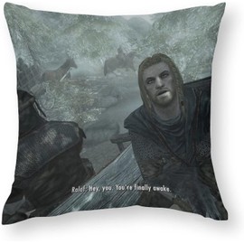 ZFENGYYUAN You're Finally Awake Bedroom Couch Sofa Square Pillow Case Home Decorative Throw Pillow Covers 18x18 Inch