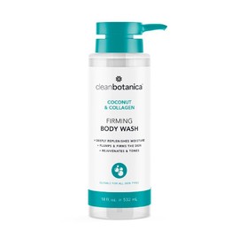CLEAN BOTÁNICA, Gel de Baño con Coco y Colágeno, Exfoliante Ligero, Sin Parabenos, Firmeza para tu Piel, 532 ml