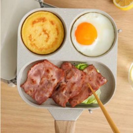Zerodis Mini Nonstick Frying Pan, 3 Cups, Aluminum Alloy, Non-Stick, Electric Stovetop Compatible