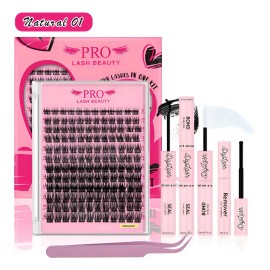 Extensiones De Pestañas Kit Natural Adecuado Con Accesorios Color Natural01 Tipo De Curvatura Mix 8-16mm