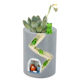 Segreto Creative Plants Pot Flower Pots Resin Planters Vase Home Decor for Succulents,Flower,Cactus,Gardening Decoration, Indoor, Frog