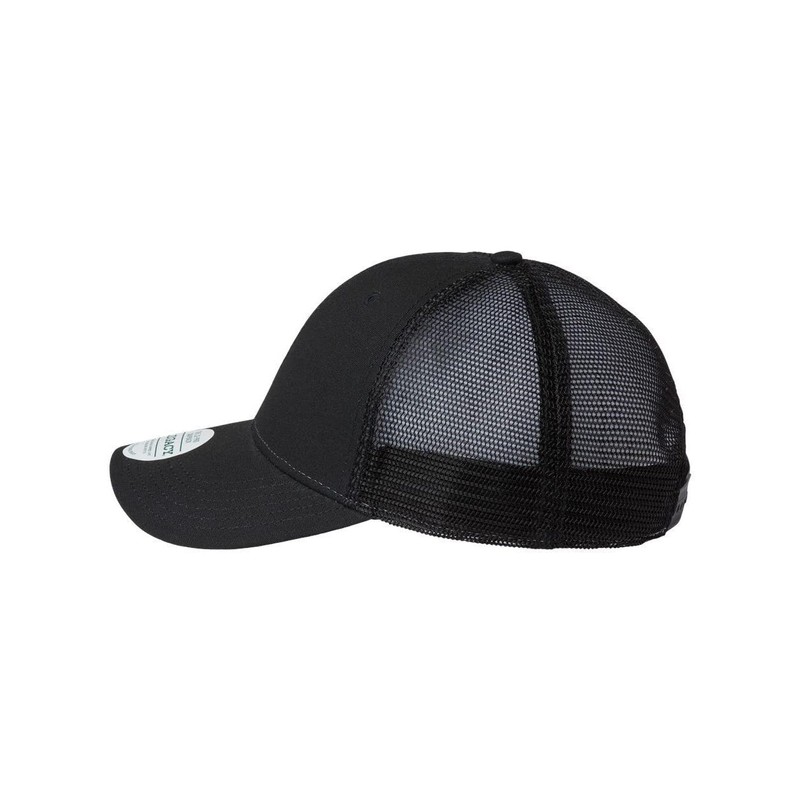 Legacy Lo-Pro Snapback Trucker Cap, Adjustable, Black-Black