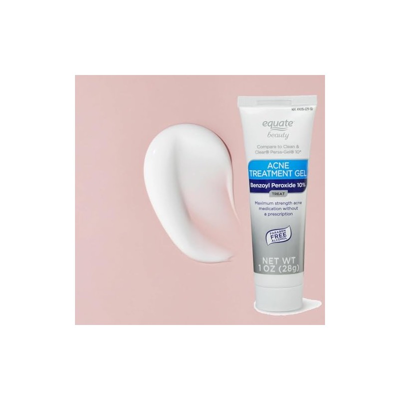 Equate 10% Benzoyl Peroxide Acne Treatment Gel - 2 Pack