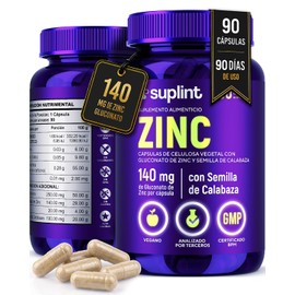 Gluconato Zinc 140mg Inmunidad Piel Cápsulas