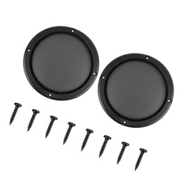 Motoforti Universal Speaker Grill Cover, Subwoofer Cover Grill, 6.5", Metal,Plastic, Black, 2pcs
