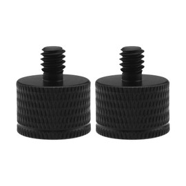 Create idea 2Pcs 5/8"-11 Female to 1/4"-20 Male Screw Reducer Aluminum Alloy Screw Adapter Studs Accessories for Camera Webcams Mic Stand