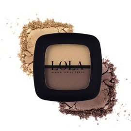 Lola Make Up by Perse Duo Eyeshadow Rich and Intense Colour High Coverage Matte and Satin Eyeshadow for Women, Vegan and Cruelty-Free Eye Makeup Cosmetic Palette for All Skin Types, Brown (003)