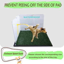 Bencacawinstyle Dog Pee Wall,Fit for Most Dog Grass Pee Pad, Prevent Peeing Off The Side of Pad, Easy to Clean.（Excluding Grass pad and Tray）