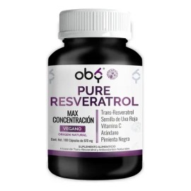 Resveratrol 100 Puro Y Vegano  Alto Contenido Polifenoles  Potenciado Pimienta Negra, Semilla Uva, Vitaminas Y Arándano  Vitaminas Mujer y Hombre...  