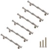 ESreake 6Pcs Bamboo Shape Solid Zinc Alloy Cabinet Knobs Handle