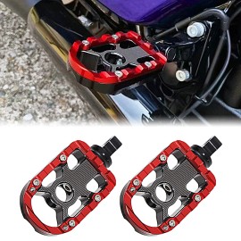 Rudyness Black Red Passenger Footpegs Foot Pegs For Harley Touring Dyna 883
