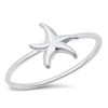 Sterling Silver Plain Starfish Ring Size 8