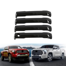WZXDAUTO Exterior Door Handles Covers for Toyota Tundra 2023 2024 Sequoia 2023 2024 Door Handle Protector for Tacoma 2024 Accessories (1 Keyhole) (Glossy Black)