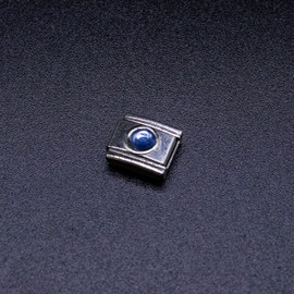 Fablinks Birthstone Italian Charms, Austrian Glass Crystal Birth Stone Charm, 9mm Stainless Steel Links Bracelets Jewelry for Women (September)